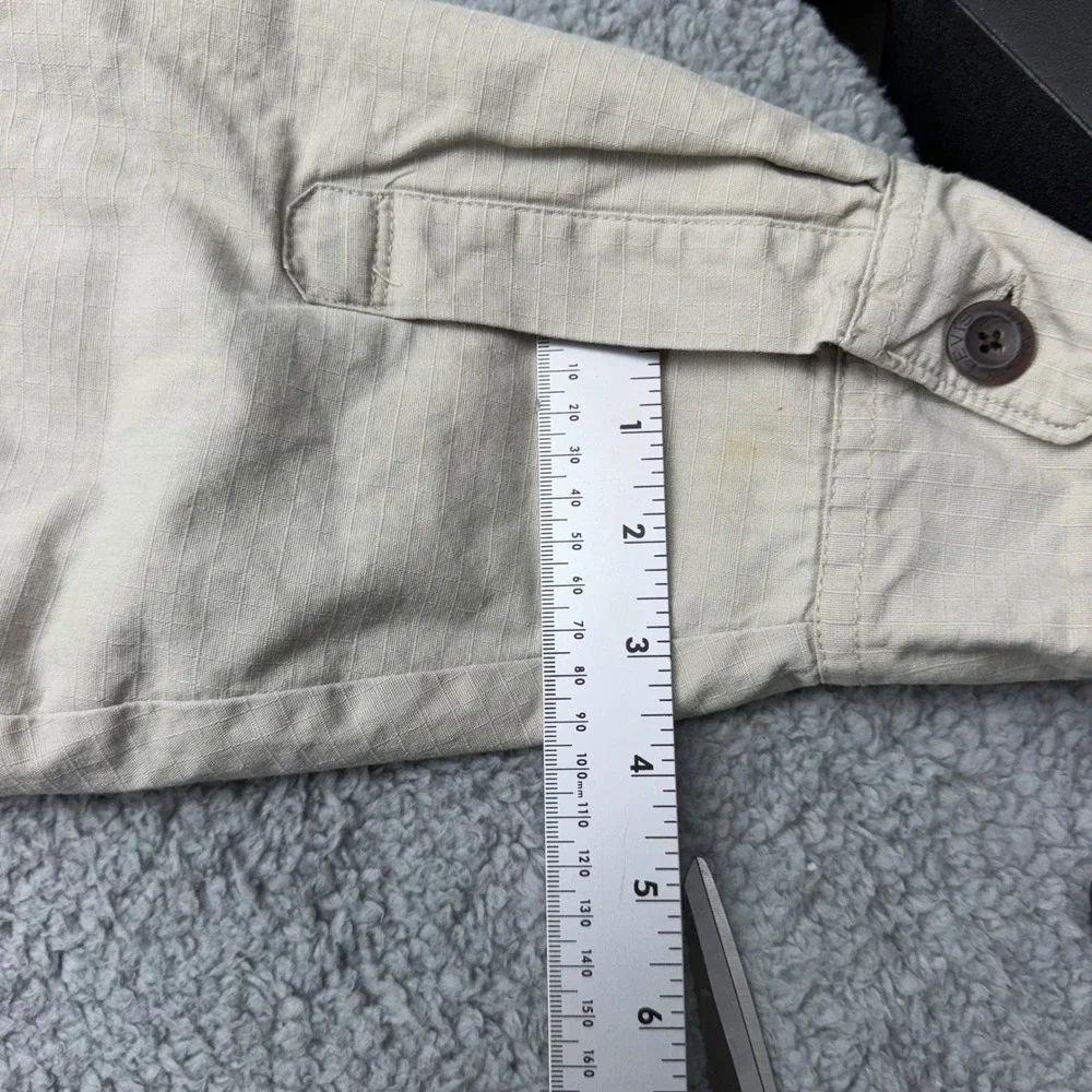 Levi's Mens Large Tan Sherpa Lined Utility Chore Canvas Shirt Jacket Shacket
